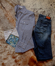 Load image into Gallery viewer, Navy &amp; Natives / Silver &amp; Gold Stripes