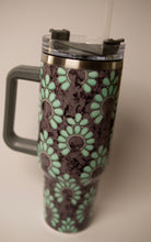 Load image into Gallery viewer, Turquoise on Black 40oz