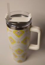 Load image into Gallery viewer, Yellow &amp; Pink Aztec 40oz