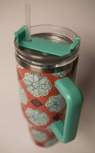 Load image into Gallery viewer, Turquoise on Red 40oz