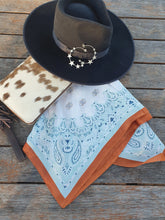 Load image into Gallery viewer, Medium Wild Rag - Orange/Baby blue/white