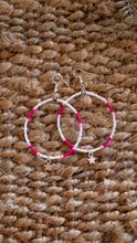 Load image into Gallery viewer, Silver Star Hoops