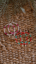 Load image into Gallery viewer, Silver Star Hoops